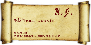 Méhesi Joakim névjegykártya